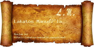 Lakatos Manuéla névjegykártya